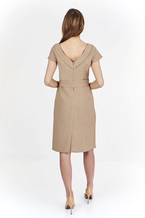 Sukienka FSU199 PIASKOWY CIEMNY