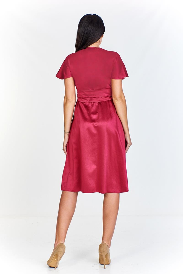 Sukienka FSU1109 AMARANTOWY ŚREDNI