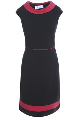 Sukienka FSU343 CZARNY CZERWONY