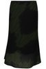 Spódnica FSP771 CZARNY + ZIELONY CIEMNY