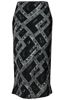 Spódnica FSP771 CZARNY + BIAŁY prostokąty
