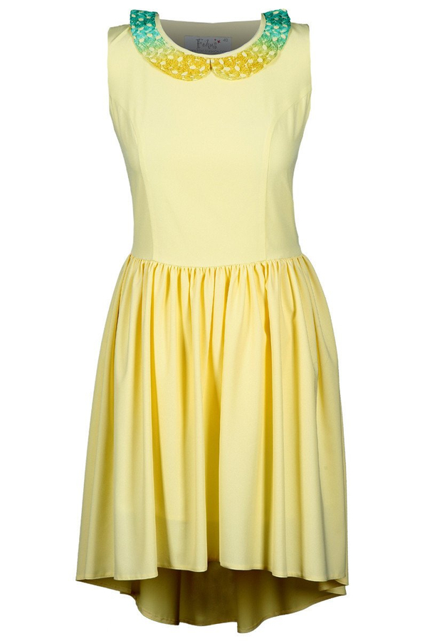 Sukienka FSU371 ŻÓŁTY JASNY