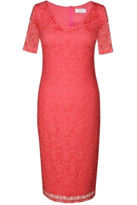 Sukienka FSU776 KORALOWY