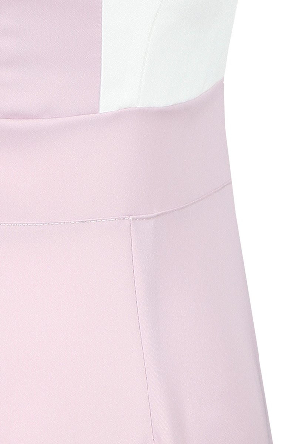 Sukienka FSU909 RÓŻOWY JASNY + EKRI