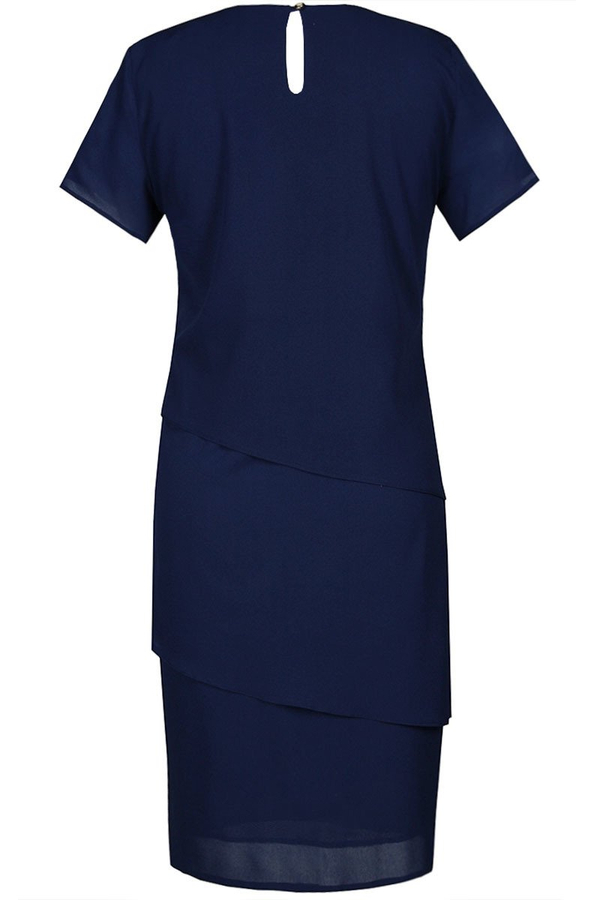 Sukienka FSU1115 GRANATOWY gładki