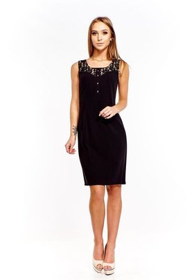 Dress FSU339 BLACK BEIGE