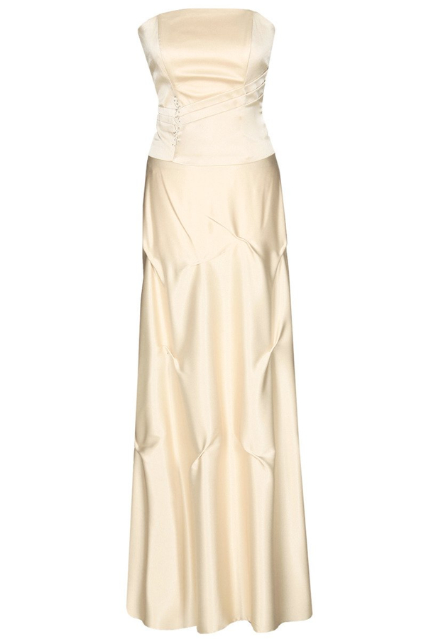 Sukienka FSU019 EKRI CIEMNE