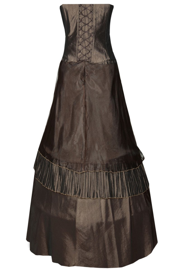 Sukienka FSU076 CZEKOLADOWY CIEMNY