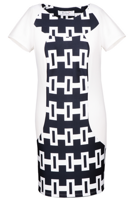 Tunika FTU1158 EKRI+GRANATOWY