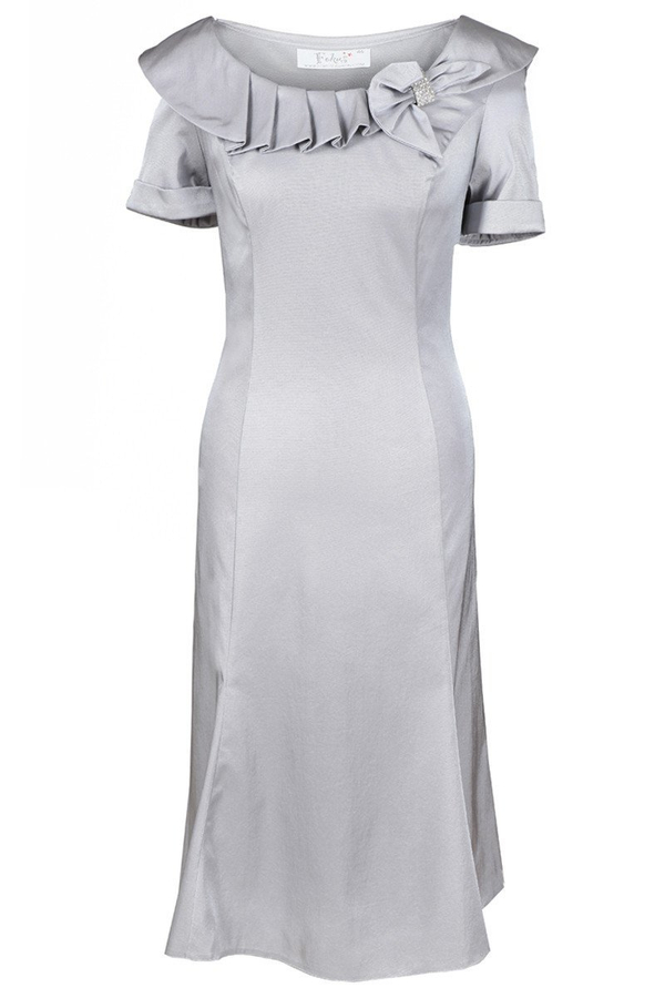 Sukienka FSU214 SZARY JASNY