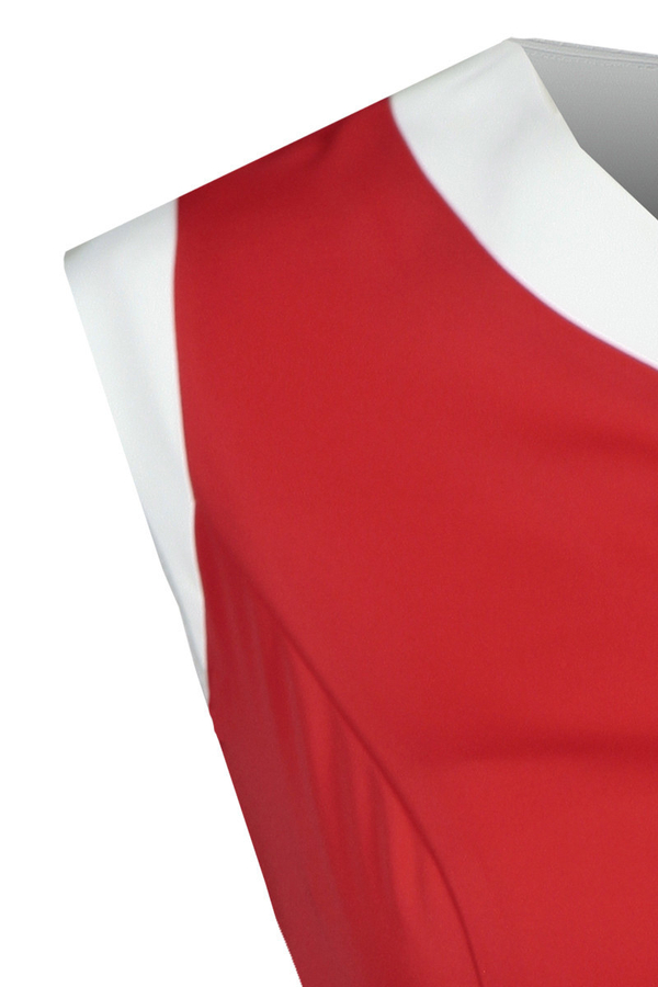 Sukienka FSU269 CZERWONY EKRI