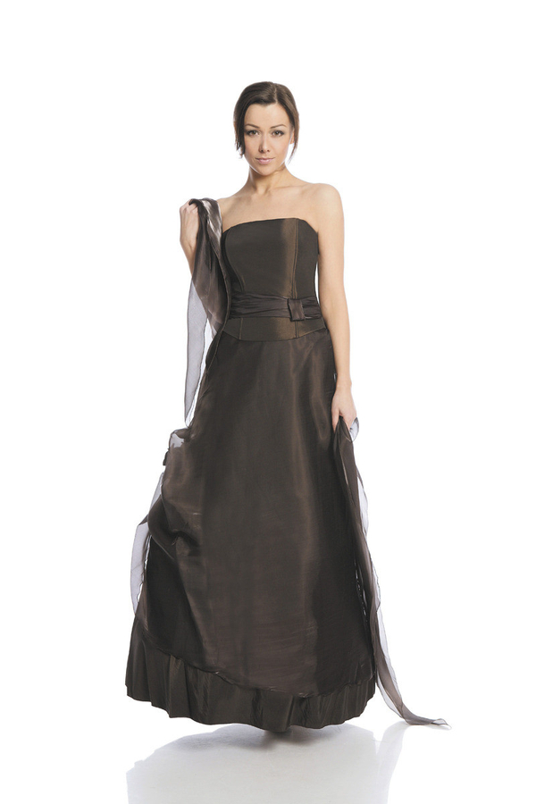 Sukienka FSU034 CZEKOLADOWY CIEMNY