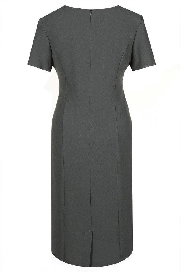 Sukienka FSU899 SZARY + EKRI