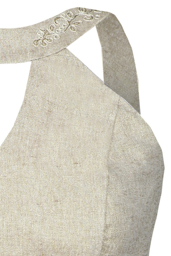 Sukienka FSU673 SZAMPAN + ZŁOTA