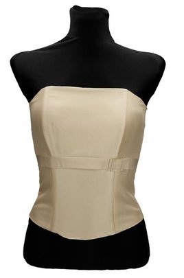 Gorset FGR082 BEŻOWY tafta