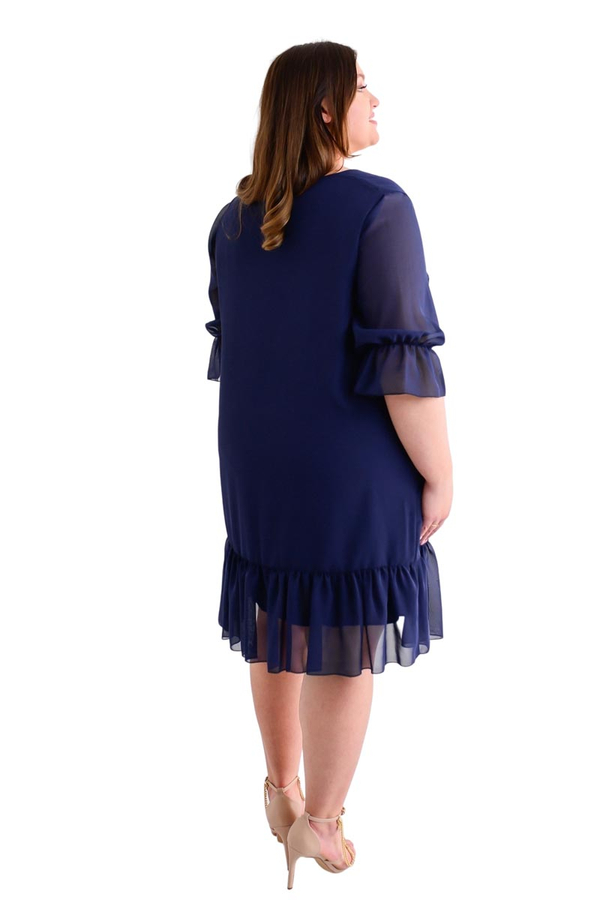 Sukienka FSU1048 GRANATOWY gładki