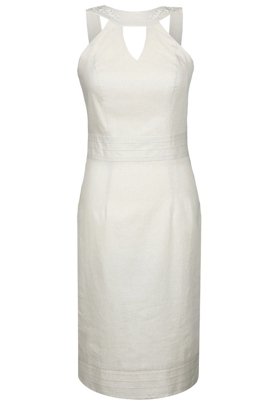 Sukienka FSU673 EKRI + SREBRNA NI