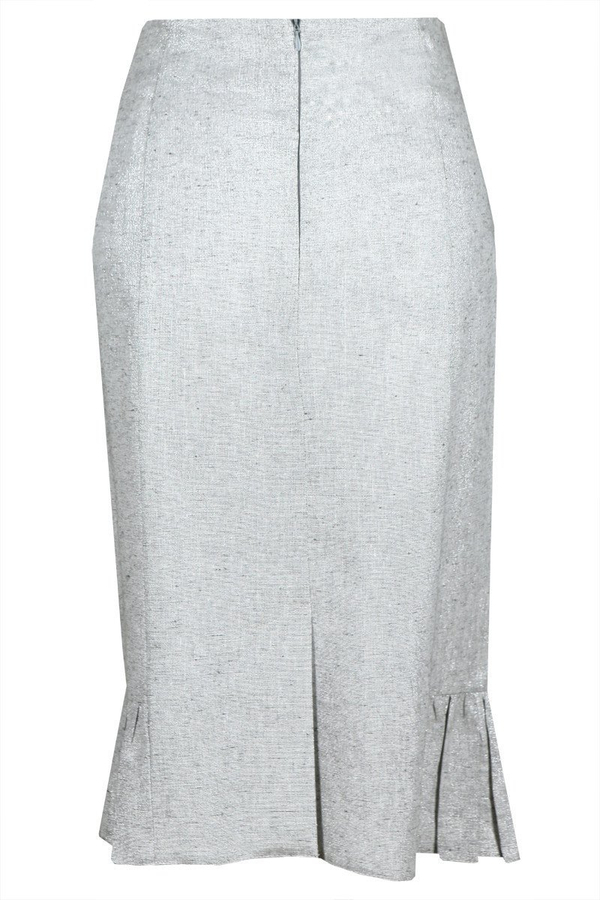 Spódnica FSP677 SZARY JASNY + SREBRNA NIĆ