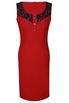 Dress FSU339 SCARLET BLACK