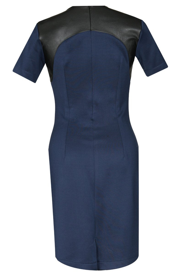 Sukienka FSU646  GRANATOWY + CZARNY