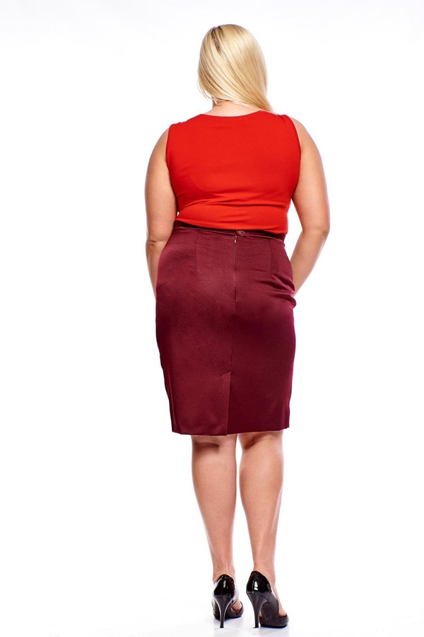 Spódnica FSP641 BURGUNDOWY