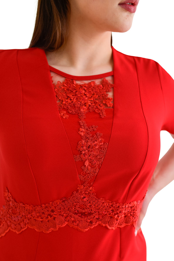 Sukienka FSU1045 CZERWONY