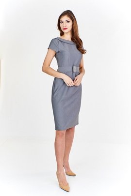 Sukienka FSU199 SZARY CIEMNY