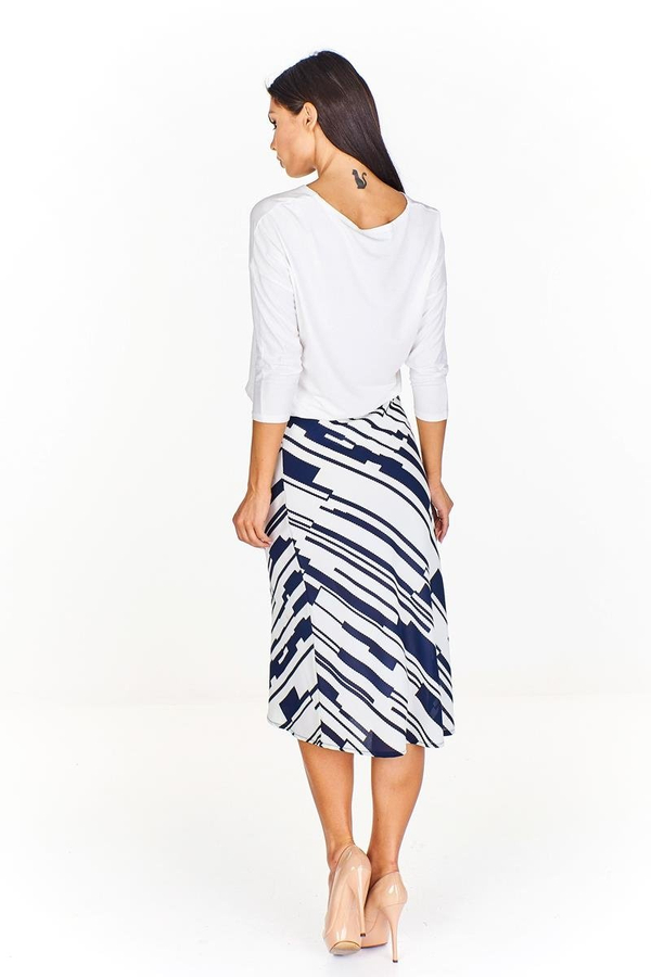 Spódnica FSP771 EKRI + GRANATOWY