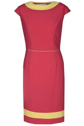 Sukienka FSU343 MALINOWY CUKIERKOWY ŻÓŁTY CIEMNY