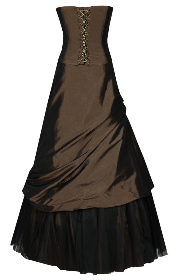 Sukienka FSU075 CZEKOLADOWY CIEMNY