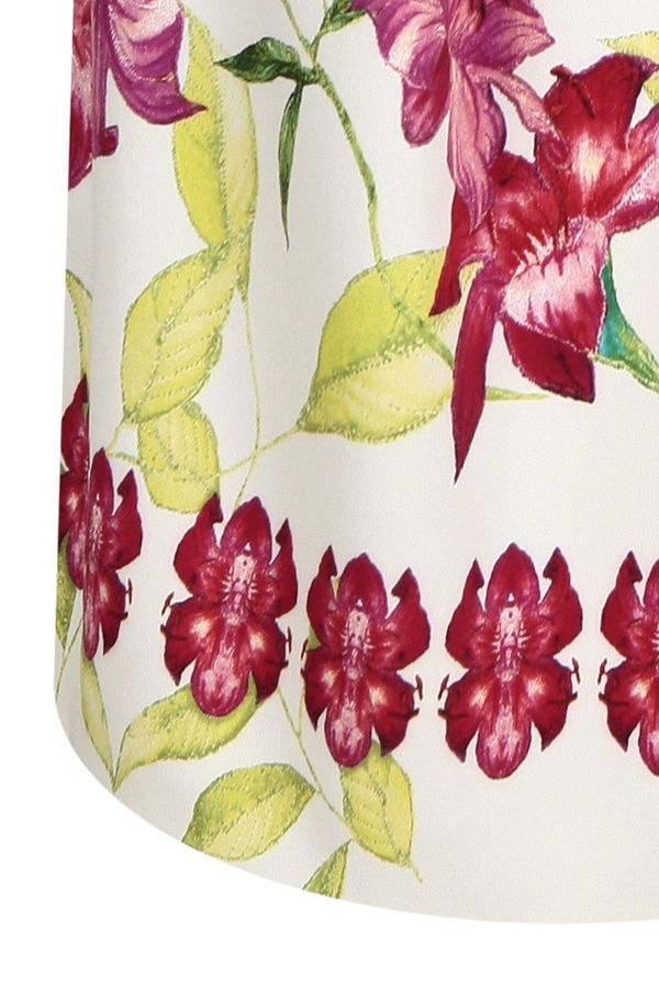 Sukienka FSU685 EKRI + AMARANTOWY ŚREDNI