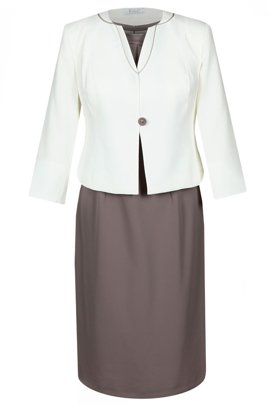 Żakiet FZA910 EKRI + BEŻOWY CIEMNY