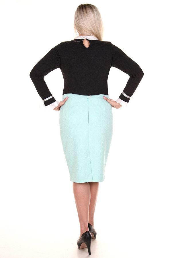 Spódnica FSP641 MIĘTOWY kwiaty