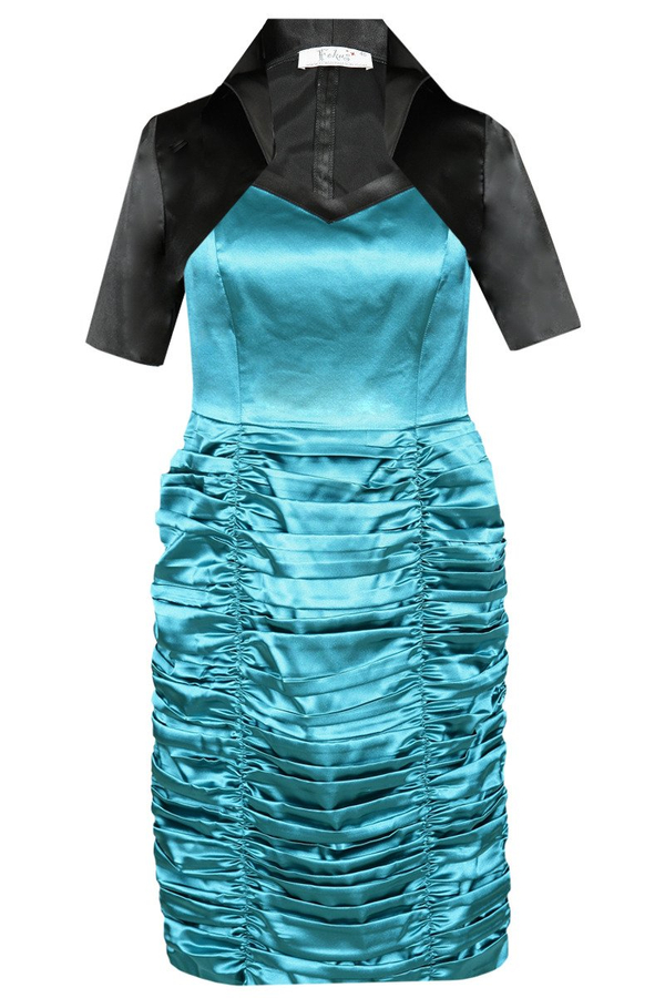 Sukienka FSU190 TURKUSOWY