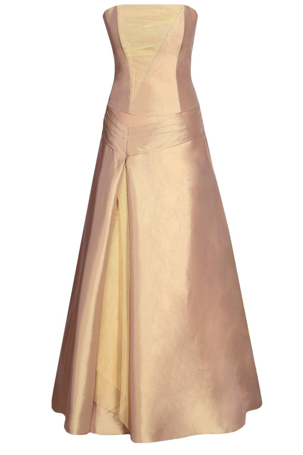 Sukienka FSU084 ZŁOTY ŚREDNI