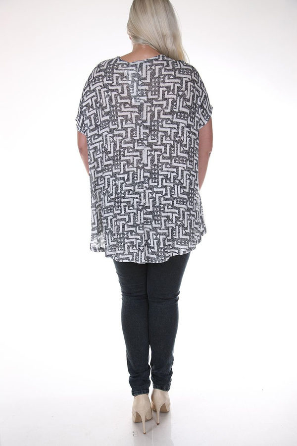 Tunika FTU870 CZARNY + BIAŁY haczyki