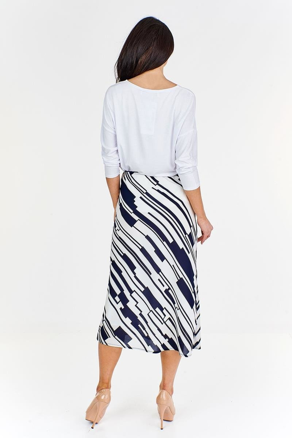 Spódnica FSP771 EKRI + GRANATOWY