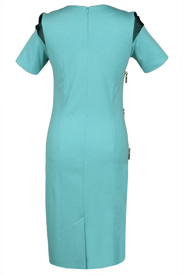 Sukienka FSU349 TURKUSOWY CIEMNY