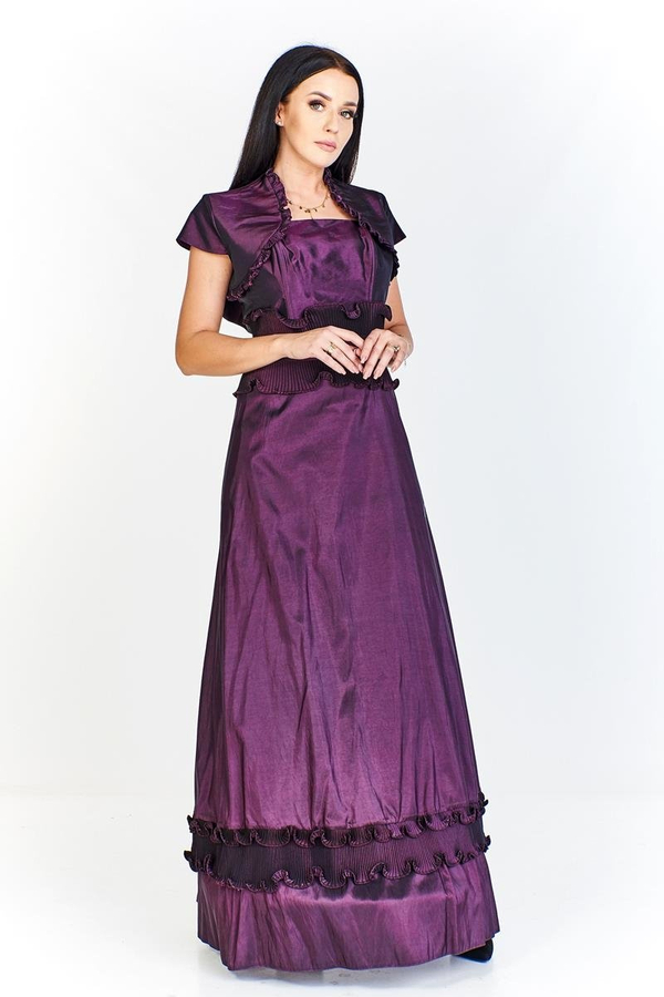 Sukienka FSU137 ŚLIWKOWY CIEMNY