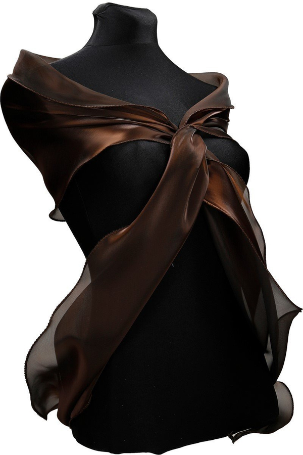 Szal FSZ056 CZEKOLADOWY CIEMNY