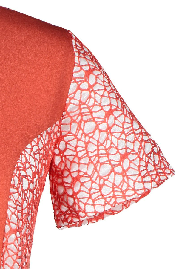 Sukienka FSU404 CEGLASTY EKRI