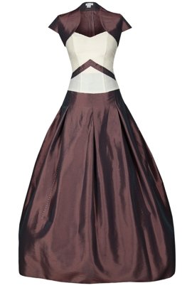 Sukienka FSU083 ŚLIWKOWY + EKRI