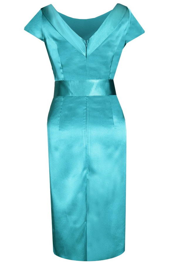 Sukienka FSU199 TURKUSOWY ŚREDNI