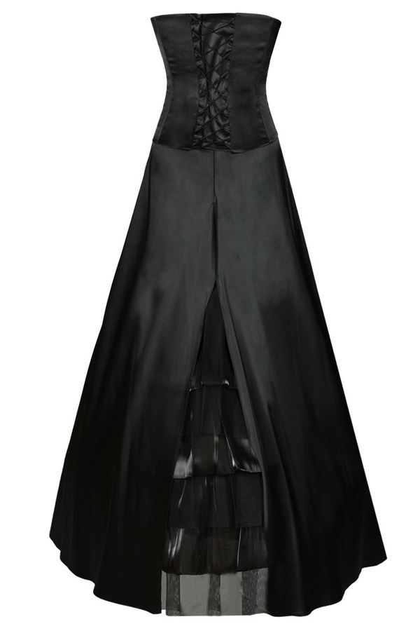 Sukienka FSU037 CZARNY + BIAŁY