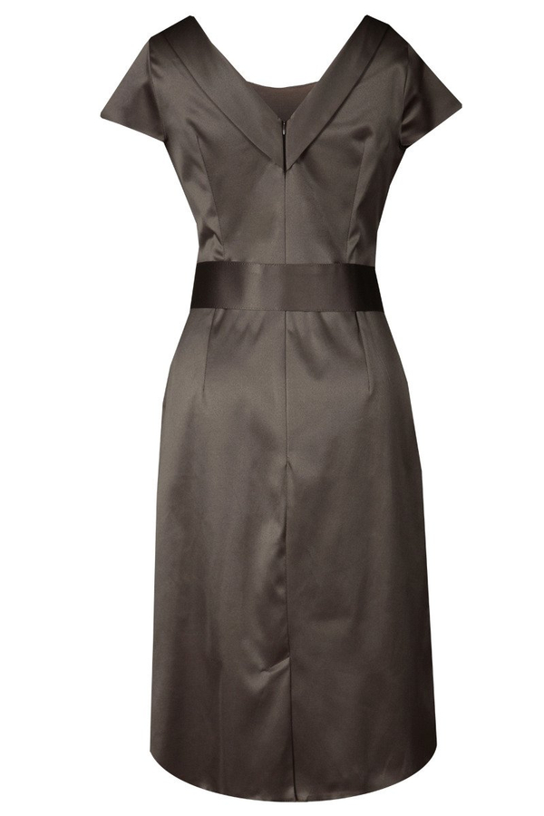 Sukienka FSU199 CZEKOLADOWY CIEMNY