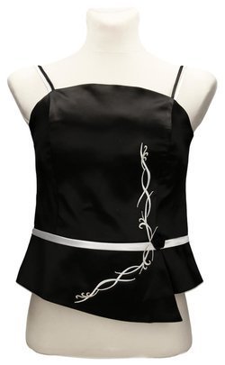 Gorset FGR008 CZARNY + BIAŁY