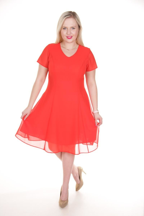 Sukienka FSU1047 CZERWONY