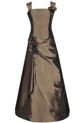 Sukienka FSU059 EKRI CIEMNY