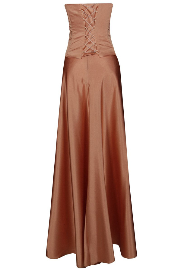 Sukienka FSU088 POMARAŃCZOWO-CEGLASTY