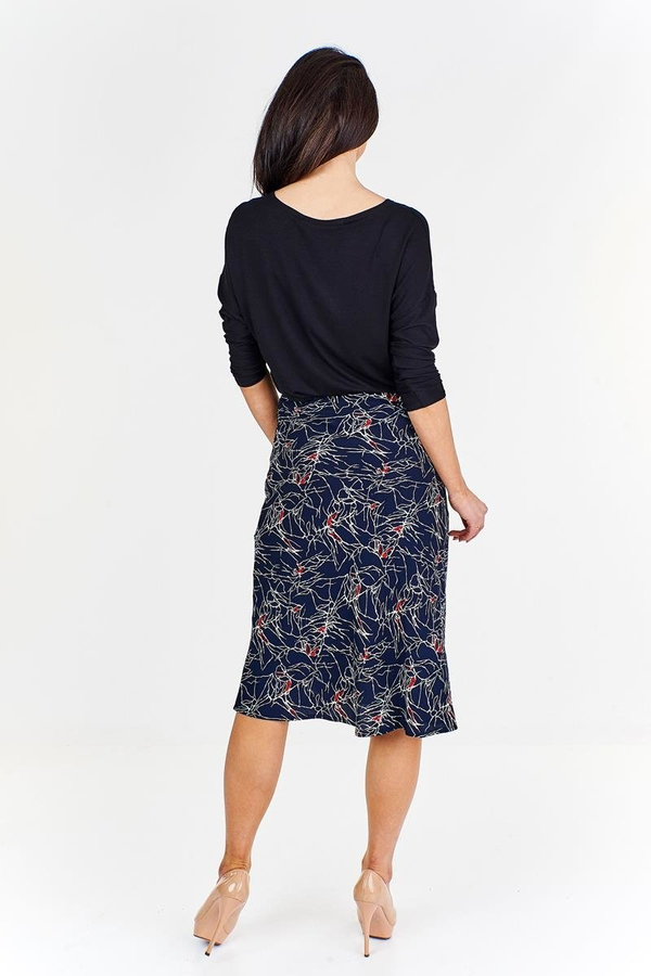 Spódnica FSP771 GRANATOWY wzór